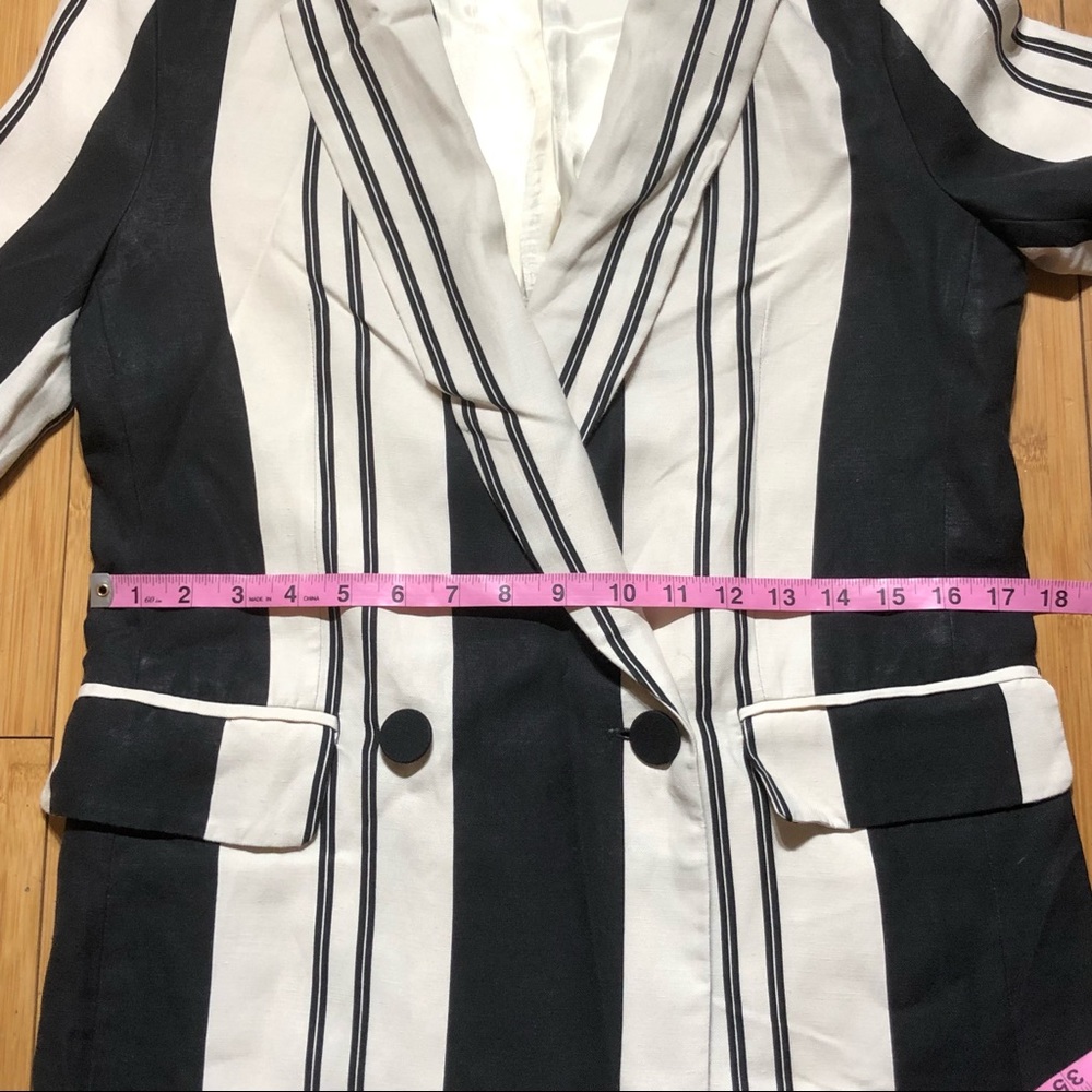 Zara Long Striped Coat - Picture 12 of 16